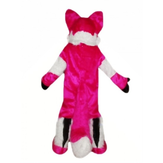 Fursuit Zorro Rosa Disfraz de mascota