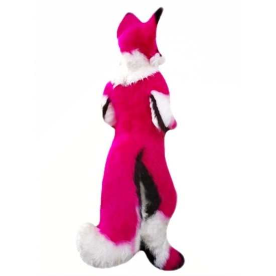 Fursuit Zorro Rosa Disfraz de mascota