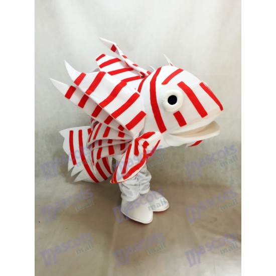 Costume de mascotte de poisson-lion pour aquarium