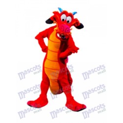 Rouge Légendaire Dragon Costume de mascotte Animal