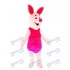 Lechón de cerdo rosa Disfraz de mascota