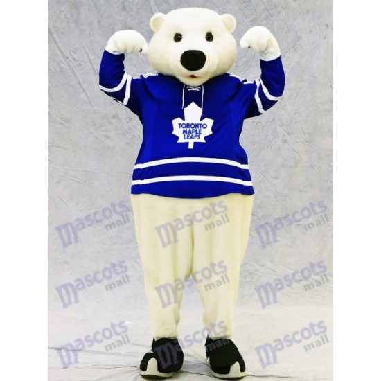 Carlton el oso de Toronto Maple Leafs Oso polar Disfraz de mascota Animal