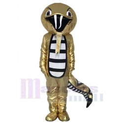 Golden Rattle Cobra Snake Mascot Costume
