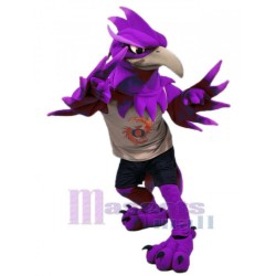 Purple Phoenix Mascot Costume Bird