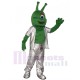 One-Eyed Alien in Silver Suit Mascot Costume