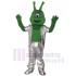 Alien tuerto con traje plateado Disfraz de mascota
