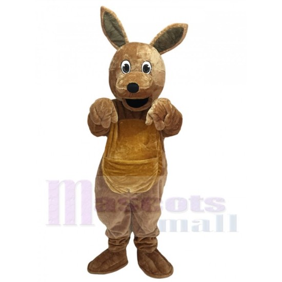 Kangourou brun aux cheveux longs Mascotte Costume Animal