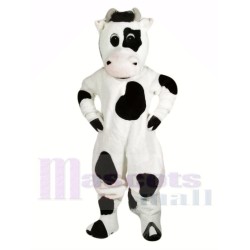 Funny Black and White Cow Mascot Costume