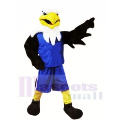 Eagle with Blue Suit Mascot Costume Animal