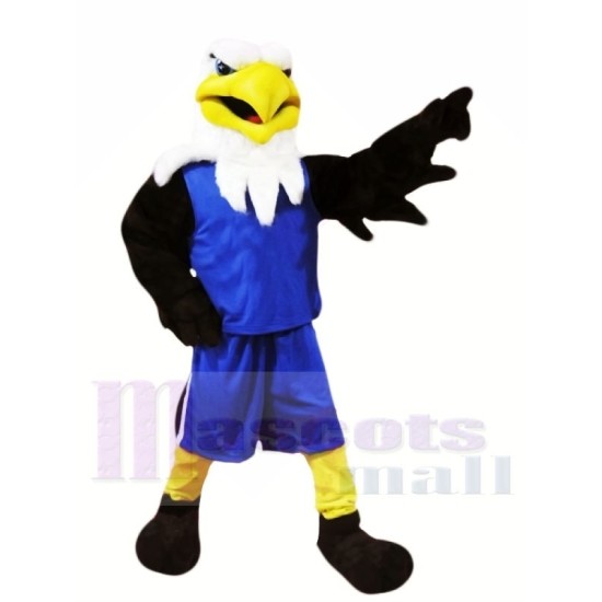 Adler mit blauem Anzug Maskottchenkostüm Tier