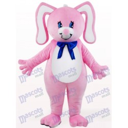 Pink Easter Rabbit With Floral Ears Mascot Costume
