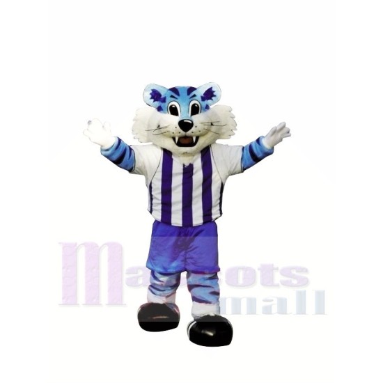 Tigre azul universitario Disfraz de mascota