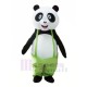 Panda lindo en abrigo verde Disfraz de mascota