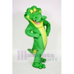 Lächelnder Alligator Maskottchen Kostüm