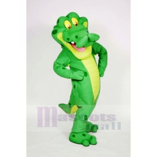 Smiling Alligator Mascot Costume