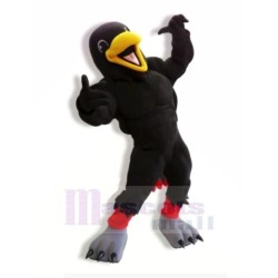 Powerful Black Raven Mascot Costume