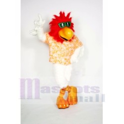 Cool Rooster with Red Hair Mascot Costumes Animal