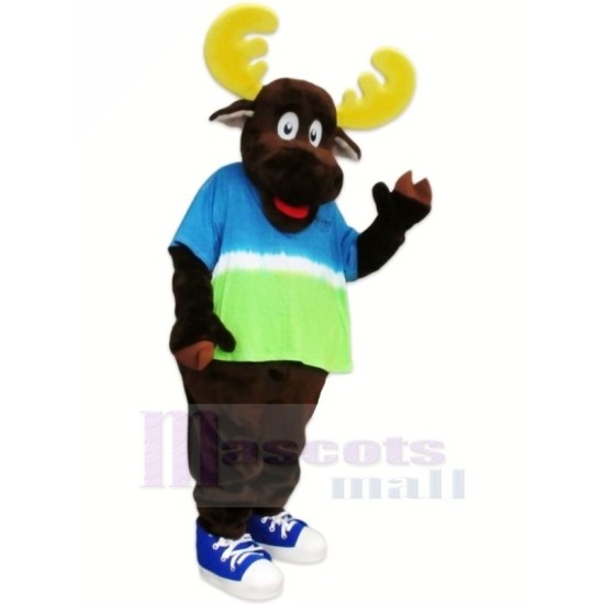 Lightweight Brown Moose Mascot Costume