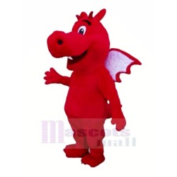 Dragón de luz roja Disfraz de mascota Dibujos animados