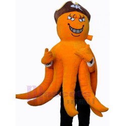 Orange Octopus Mascot Costume Ocean