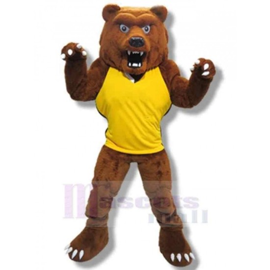 Poderoso oso grizzly Disfraz de mascota