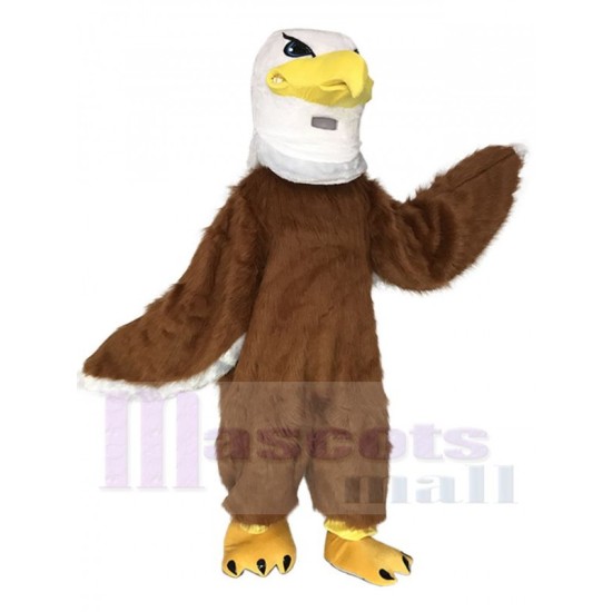 Fierce Long Hair Brown Eagle Mascot Costume Animal