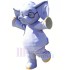 Blue Elephant with Glasses Mascot Costume