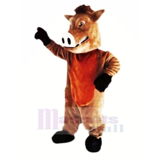 Fierce Brown Boar Mascot Costume