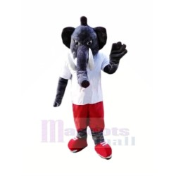 Elefante gris poderoso Disfraz de mascota