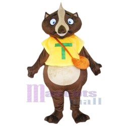 Wombat en camisa amarilla Disfraz de mascota