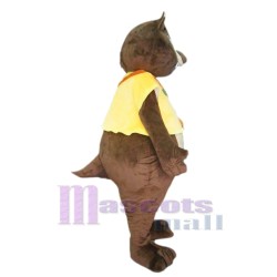 Wombat im gelben Hemd Maskottchenkostüm