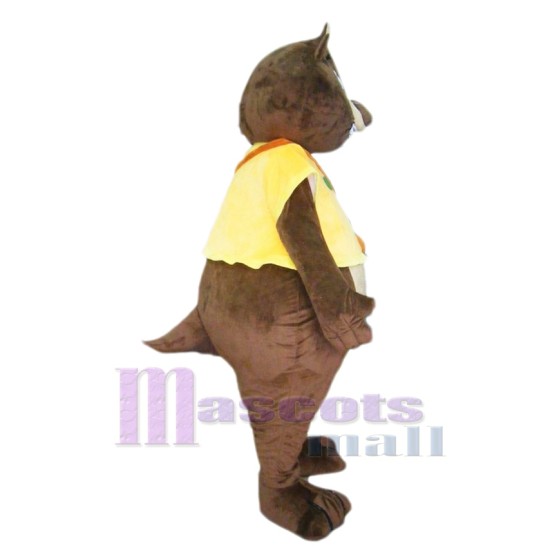 Wombat in Yellow Shirt Mascot Costume