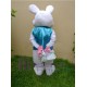 Conejo de Pascua Disfraz de mascota vestido de lujo traje de dibujos animados