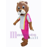 Lion en costume de sport Mascotte Costume Animal