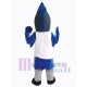 Blauer und schwarzer Vogel im weißen Hemd Maskottchen-Kostüm Tier