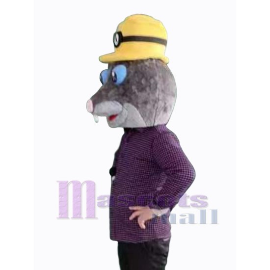 Cabeza de castor con casco de seguridad Disfraz de mascota Animal