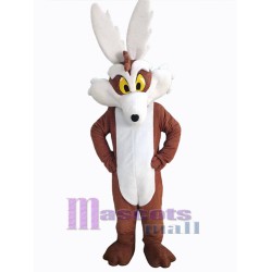 Cunning White and Brown Coyote Mascot Costume Animal