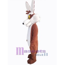 Coyote blanc et brun rusé Mascotte Costume Animal