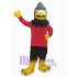 Black Eagle in Red Shirt Mascot Costume Animal