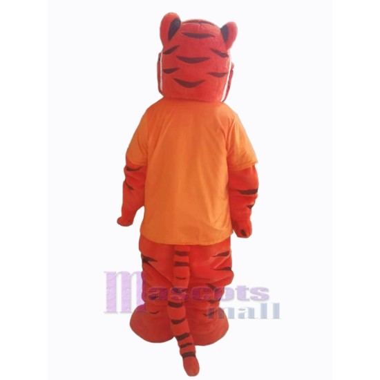 Tiger mit blauen Streifen Maskottchen-Kostüm Tier
