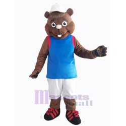 Hiking Groundhog Mascot Costume Animal
