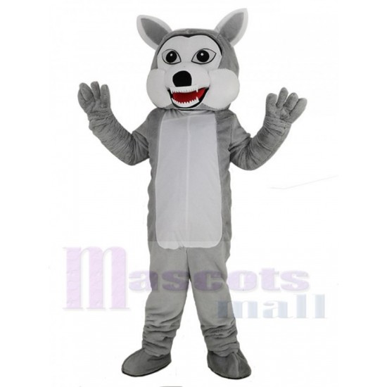 Gracioso Lobo gris Traje de la mascota Animal