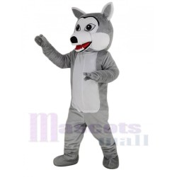 Drôle Loup gris Costume de mascotte Animal