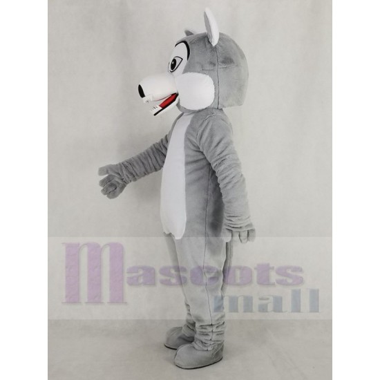 Drôle Loup gris Costume de mascotte Animal