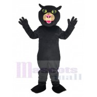Schwarzer Panther mit rosa Nase Maskottchen Kostüm Tier