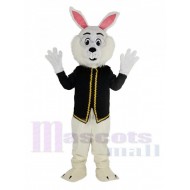 Easter Blue Bunny Rabbit in Black Waistcoat Mascot Costume