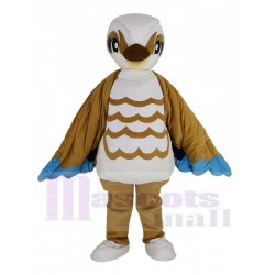 Marron et blanc Oiseau Costume de mascotte