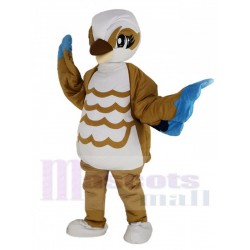 Braun und weiß Vogel Maskottchen Kostüm
