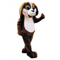 Contento Disfraz de mascota de perro Beagles marrón y blanco