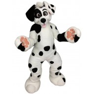New Black Spotted Dalmatian Dog Fursuit Mascot Costume